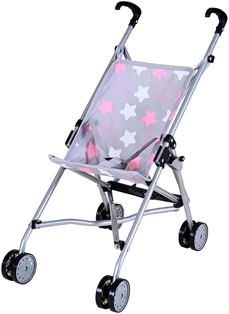 Knorrtoys® Puppenbuggy »Sim - star grey pink«