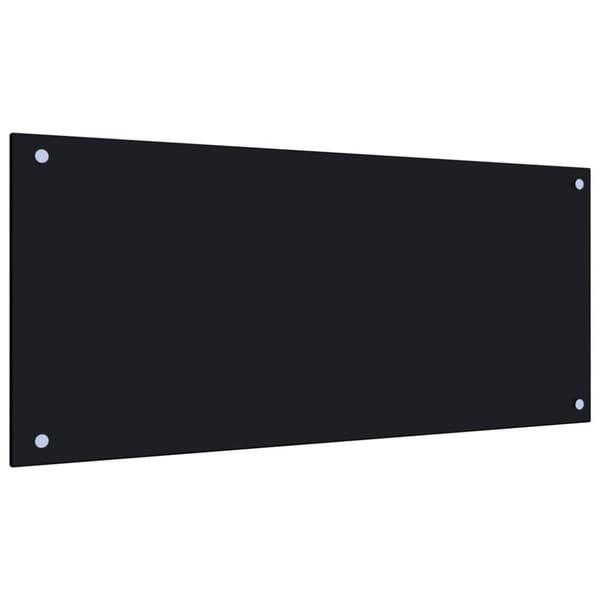 vidaXL Kjøkkenplate svart 90x40 cm herdet glass