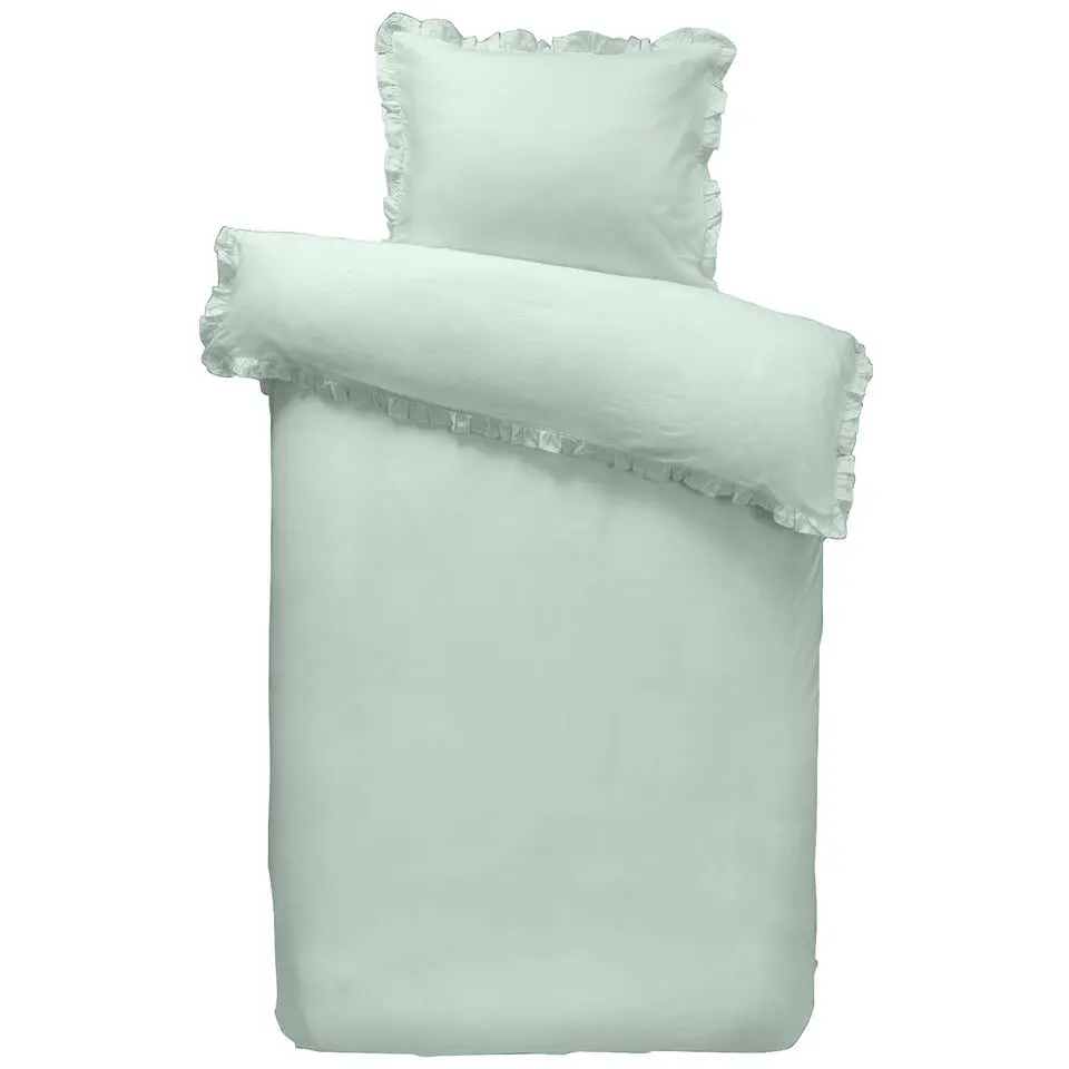 Dekbedovertrek Cato - groen - 140x200/220 cm