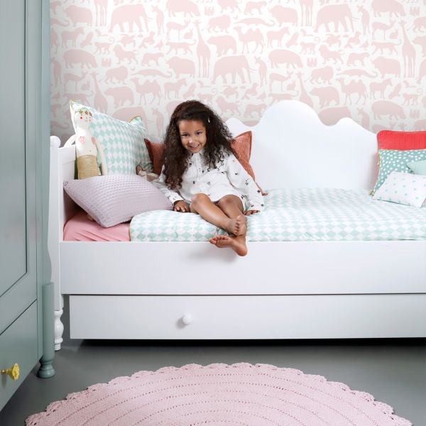 Estahome Dieren Behang - 0,53 x 10,05 m - Mintgroen