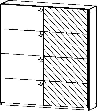 Kleiderschrank MENDOZA 181 x 197 cm Alpinweiß/ HG weiß