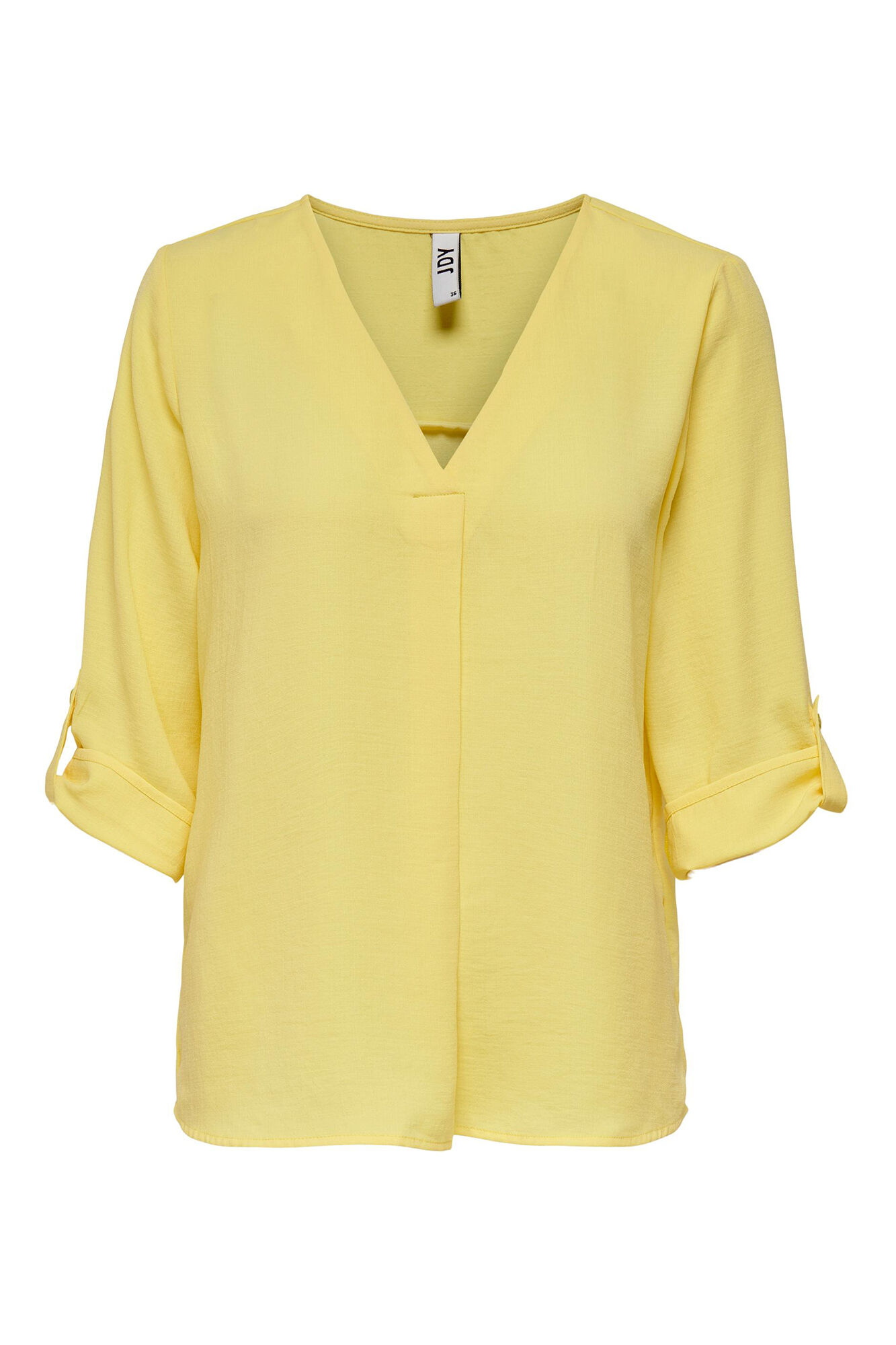 Blusa com decote em V e mangas 3/4