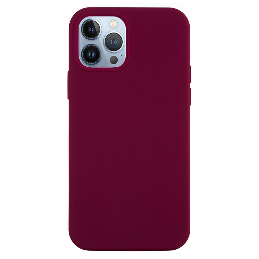 iPhone 15 Pro Silikon Case Hülle - Dunkelrot