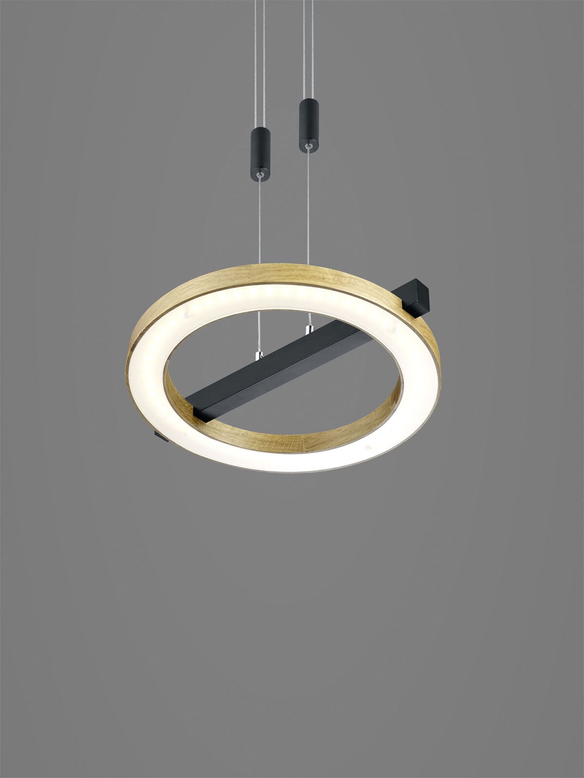 MONDO LED Balkenpendel NELLA 2-flg Holz /schwarz