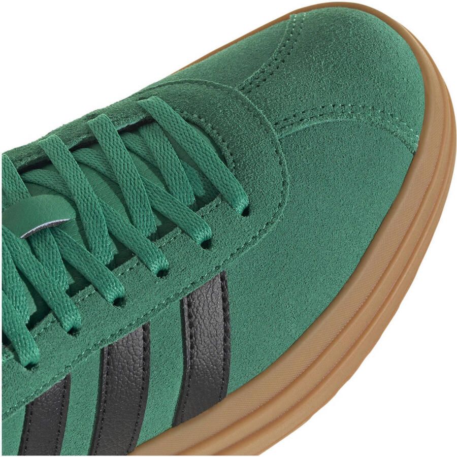 Adidas Sportswear VL Court Bold suede sneakers grijsgroen ecru