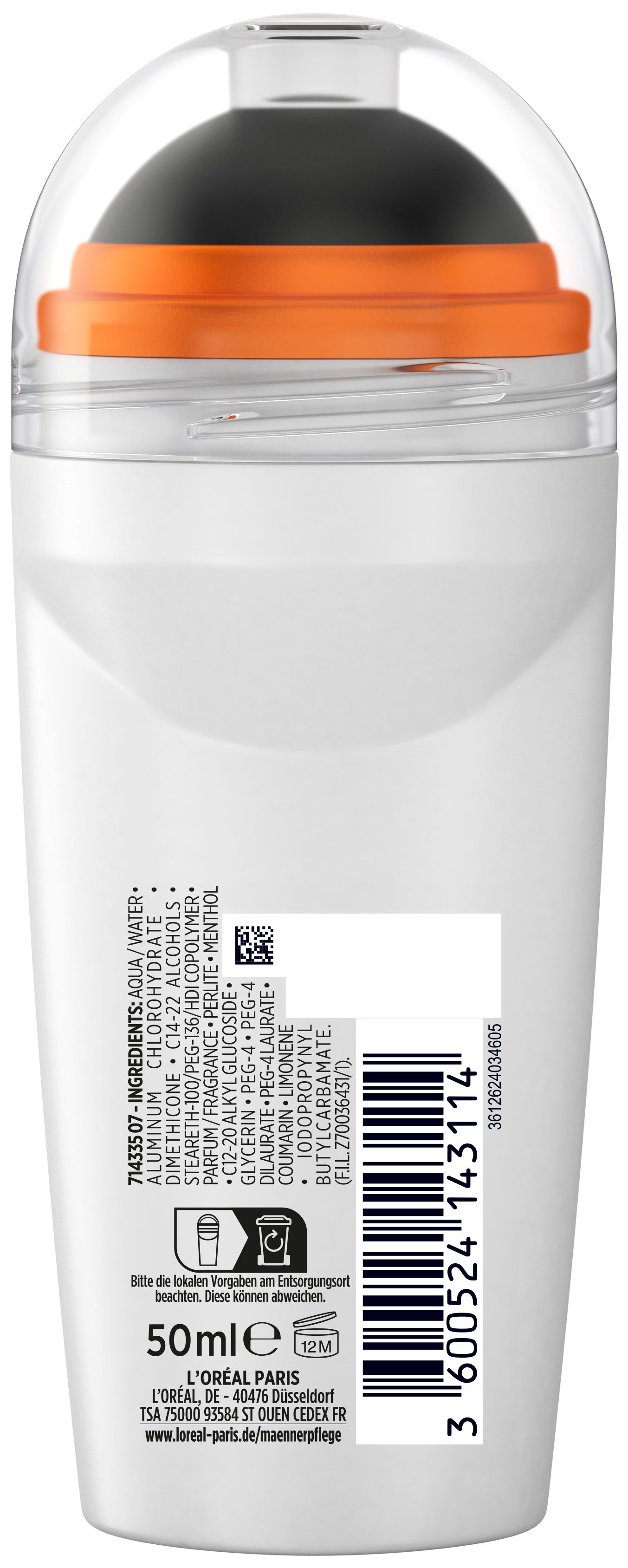 L'OREAL PARIS Hydra Energy Extreme Sport Anti-Transpirant Deo<br>50 ml, Roll-on, Roll-on