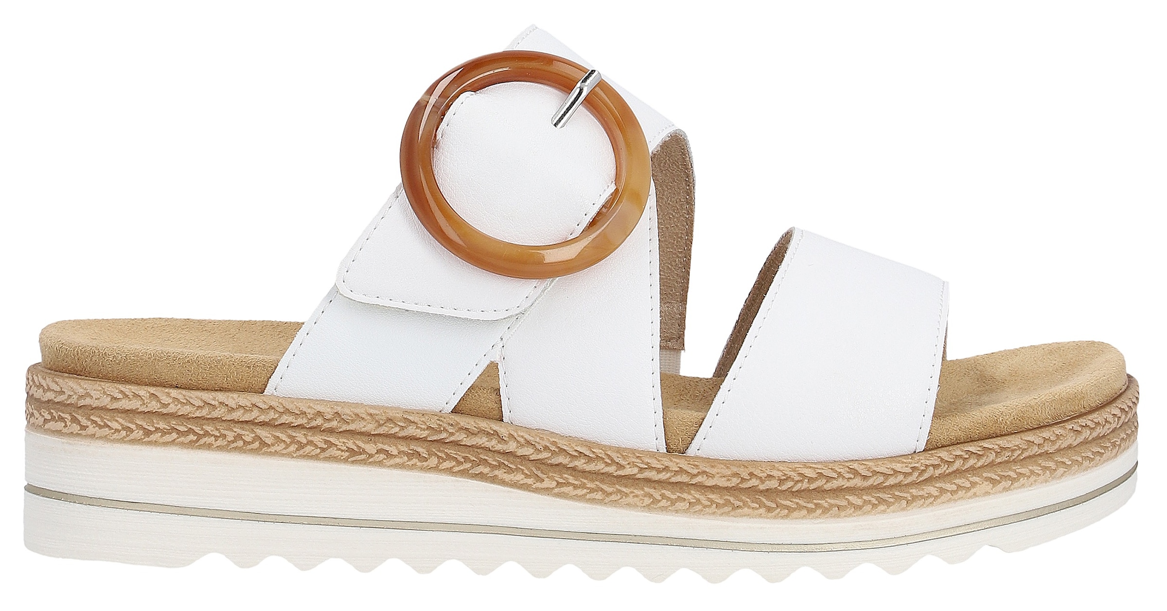 Remonte Pantolette  , Keilabsatz, Sommerschuh, Schlappen mit Zierschnalle