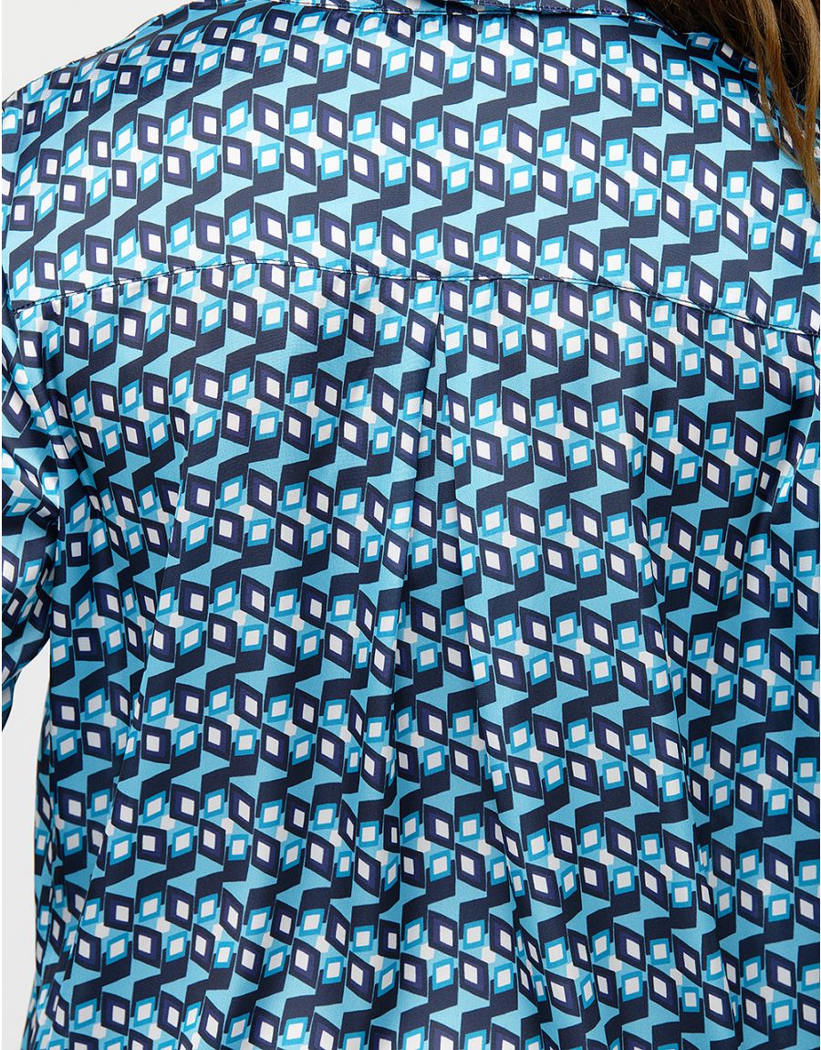 Chemisier bleu pop