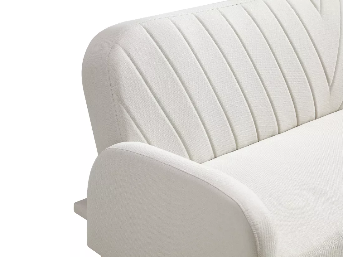 Canapé 3 places convertible clic-clac en tissu beige VENAFRA