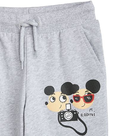 Mini Rodini Sweatpants - Ritzratz - Grey Melange