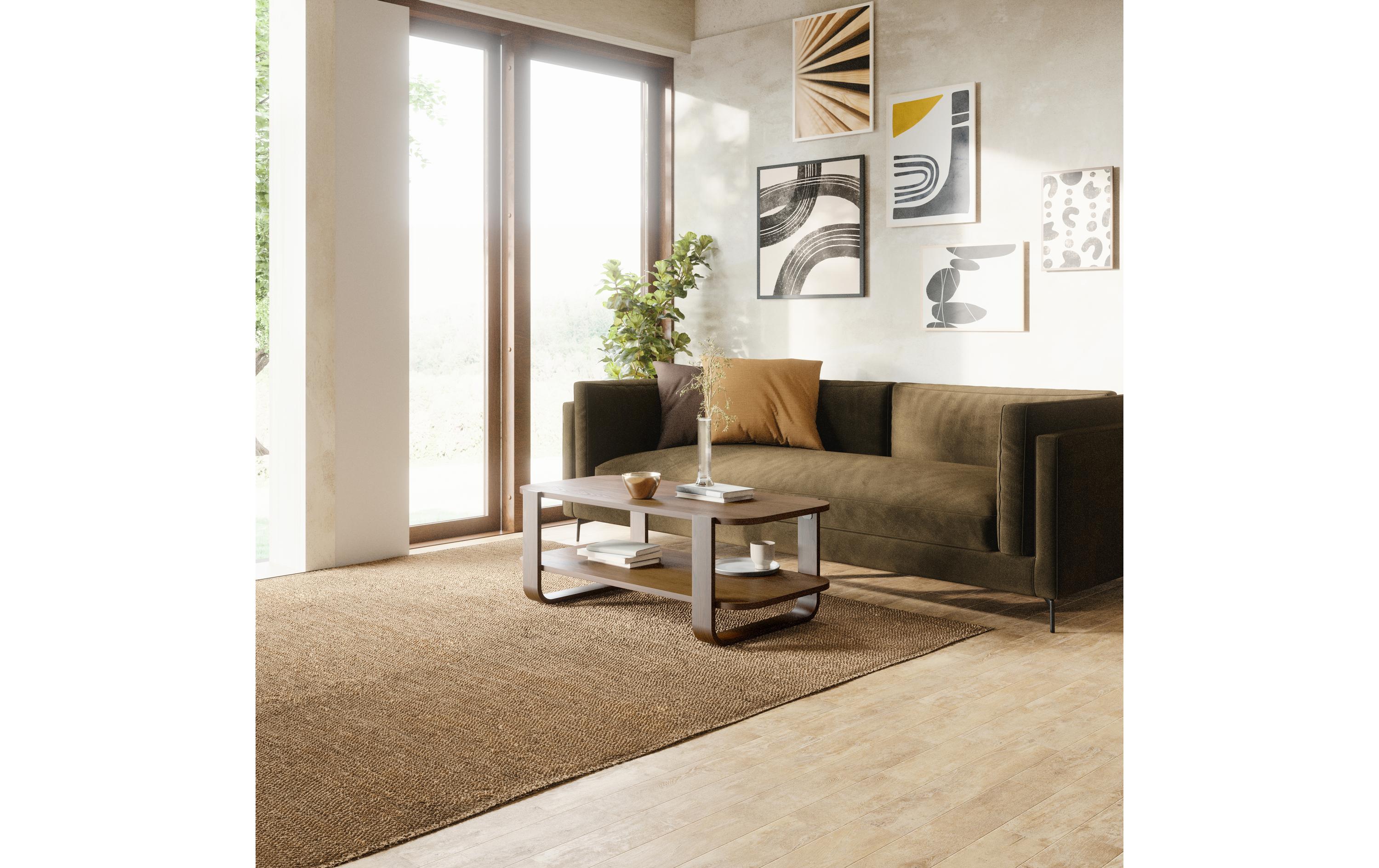 Couchtisch Bellwood 109 x 55 cm, Dunkelbraun<br>Sofatisch mit zwei Ablagen