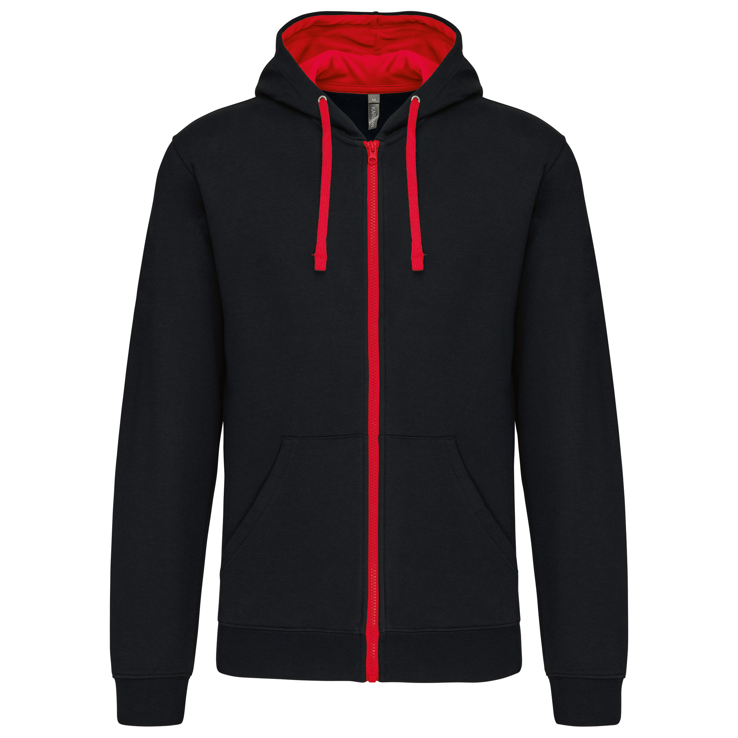 Kariban K466 - Sweat-shirt zippé capuche contrastée