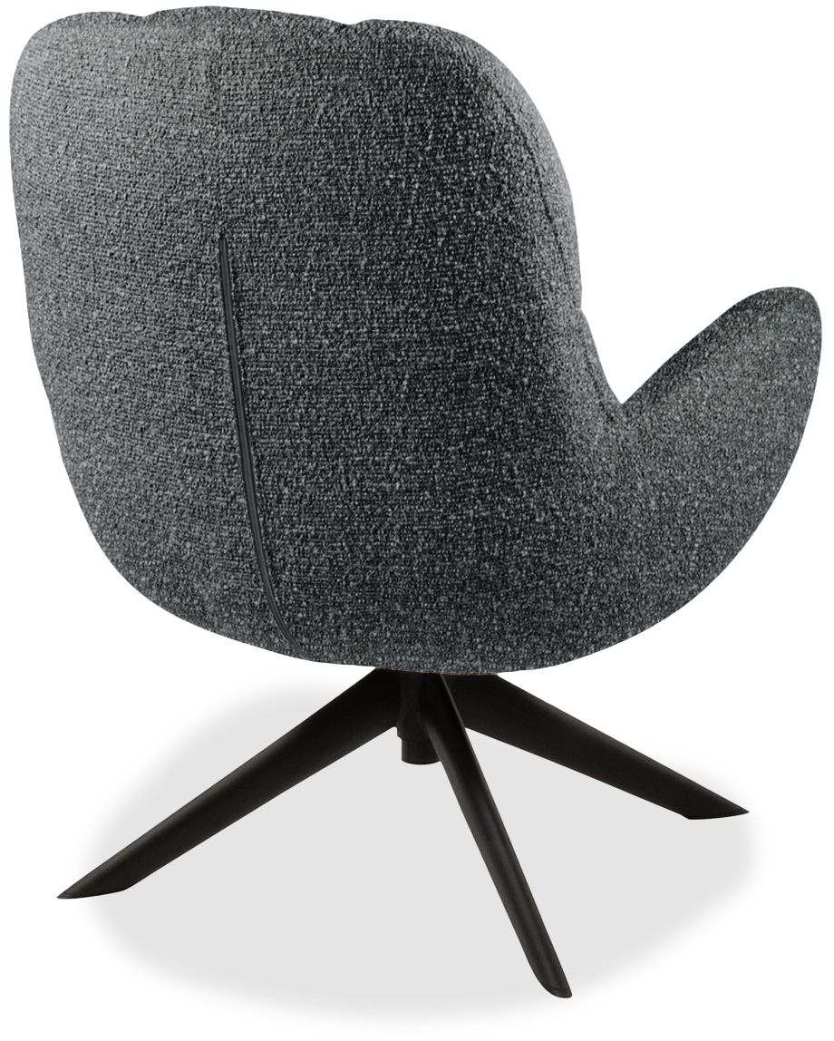 Draaifauteuil Antraciet Elvis B72.5 x D75 x H88 cm