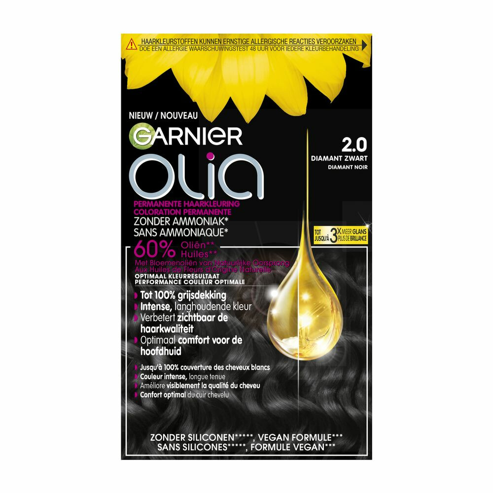 Garnier Olia Permanente Crèmekleuring 2.0 Zwart