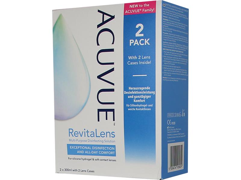Acuvue Kontaktlinsenpflege Revitalens 2 x 300 ml Pflegemittel für weiche Linsen