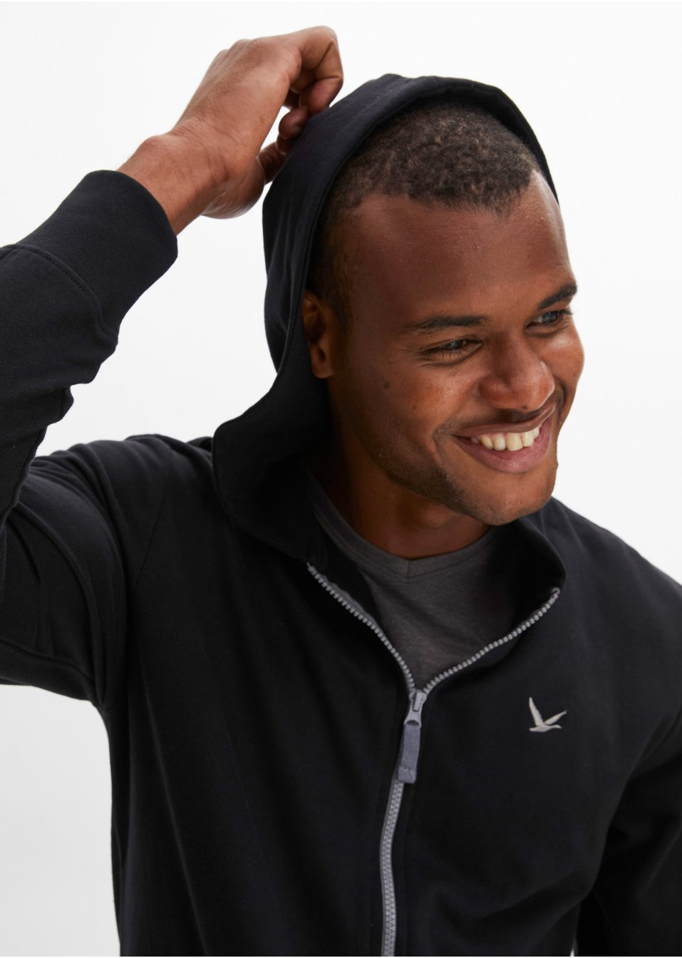 Gilet sweat à capuche avec polyester recyclé