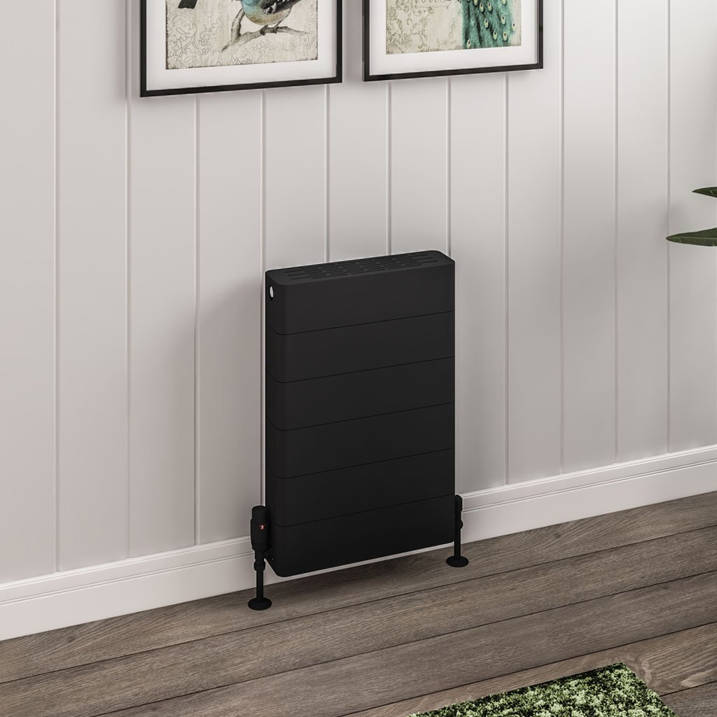 Eastbrook Keynsham paneelradiator met streep 40x60cm 788W zwart mat