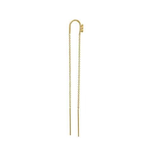 Stine A Double Chain Dot Ørering, Guld/Hvid