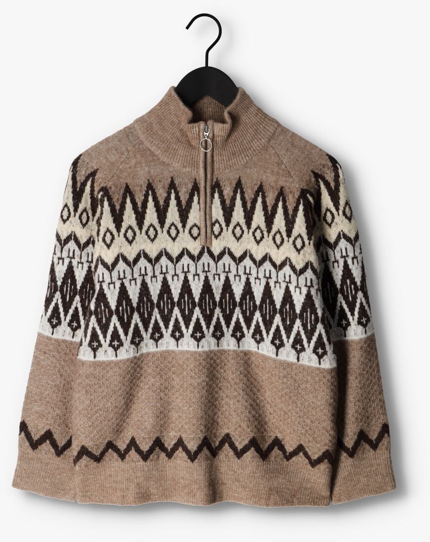 OBJECT beige object trui sala l/s knit pullover