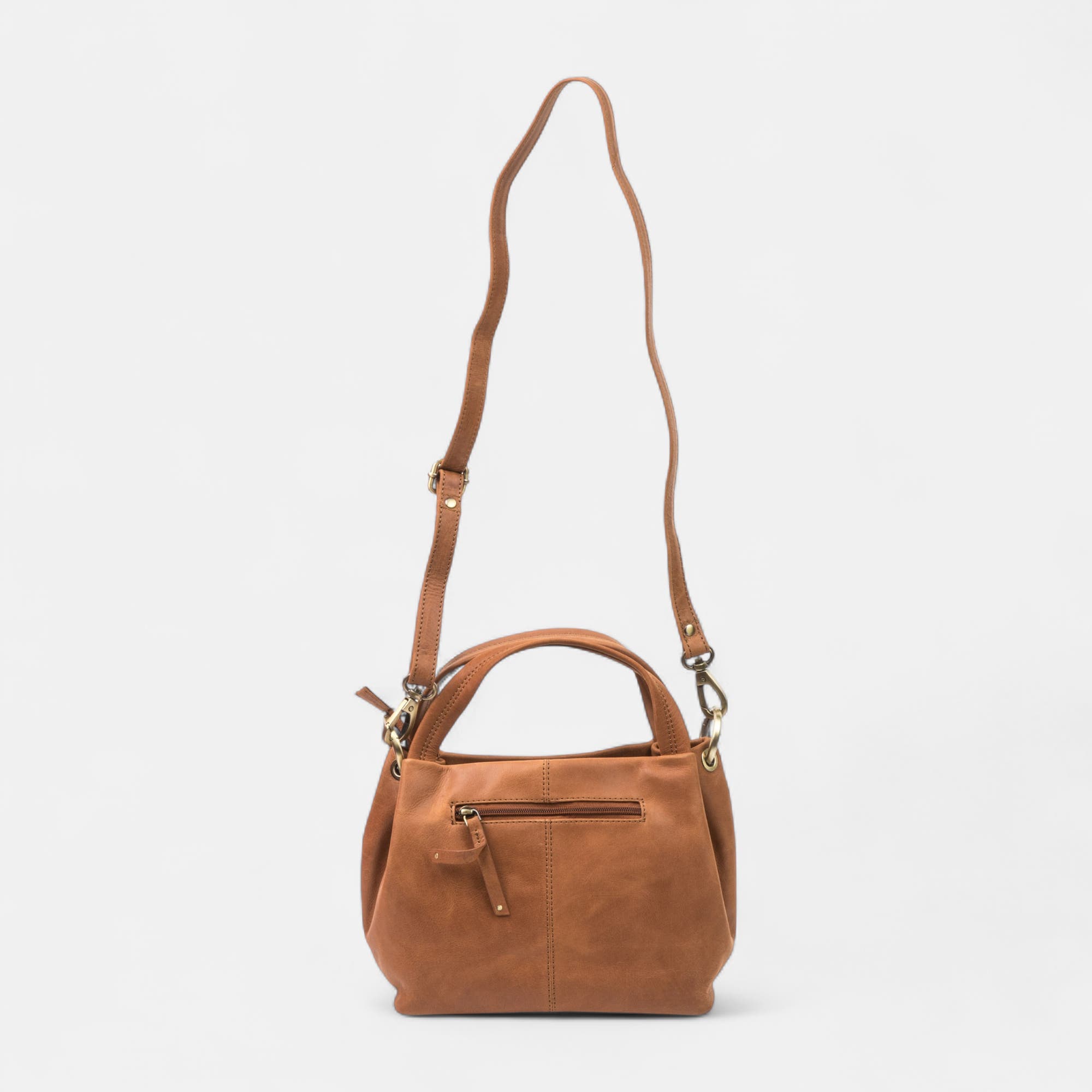 Sac à main en cuir cognac