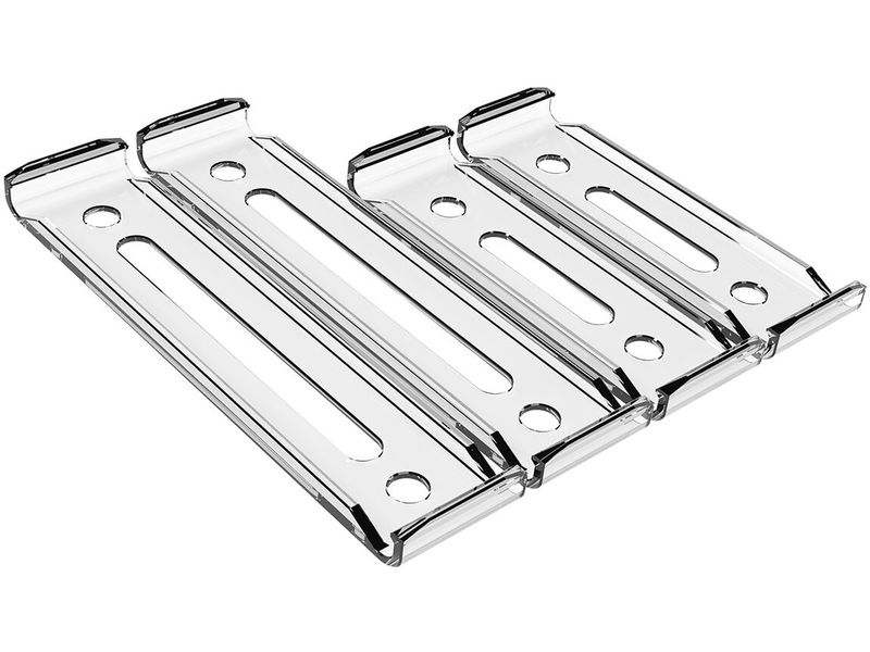X-Click Rahmenloser Nummernhalter transparent, 30 x 8 cm/50 Klick-Kennzeichenhalter für Wechselschilder