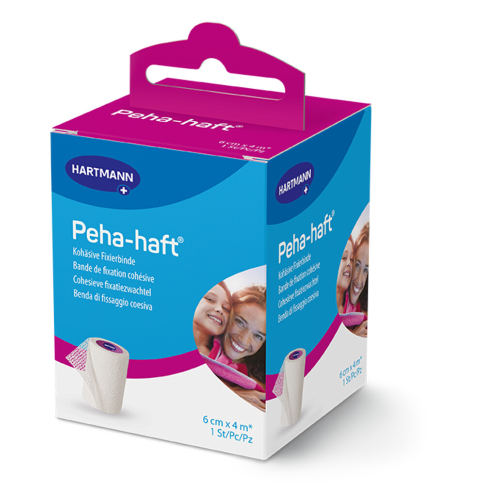 3x Peha-Haft Fixatiezwachtel Latexvrije Zelfhechtende Verbandfixatie 6 cm x 4 m