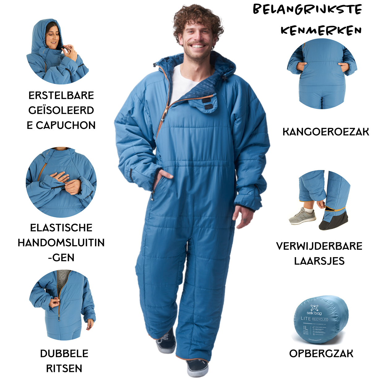 Selk’bag Lite Blauw Slaapzak - XL