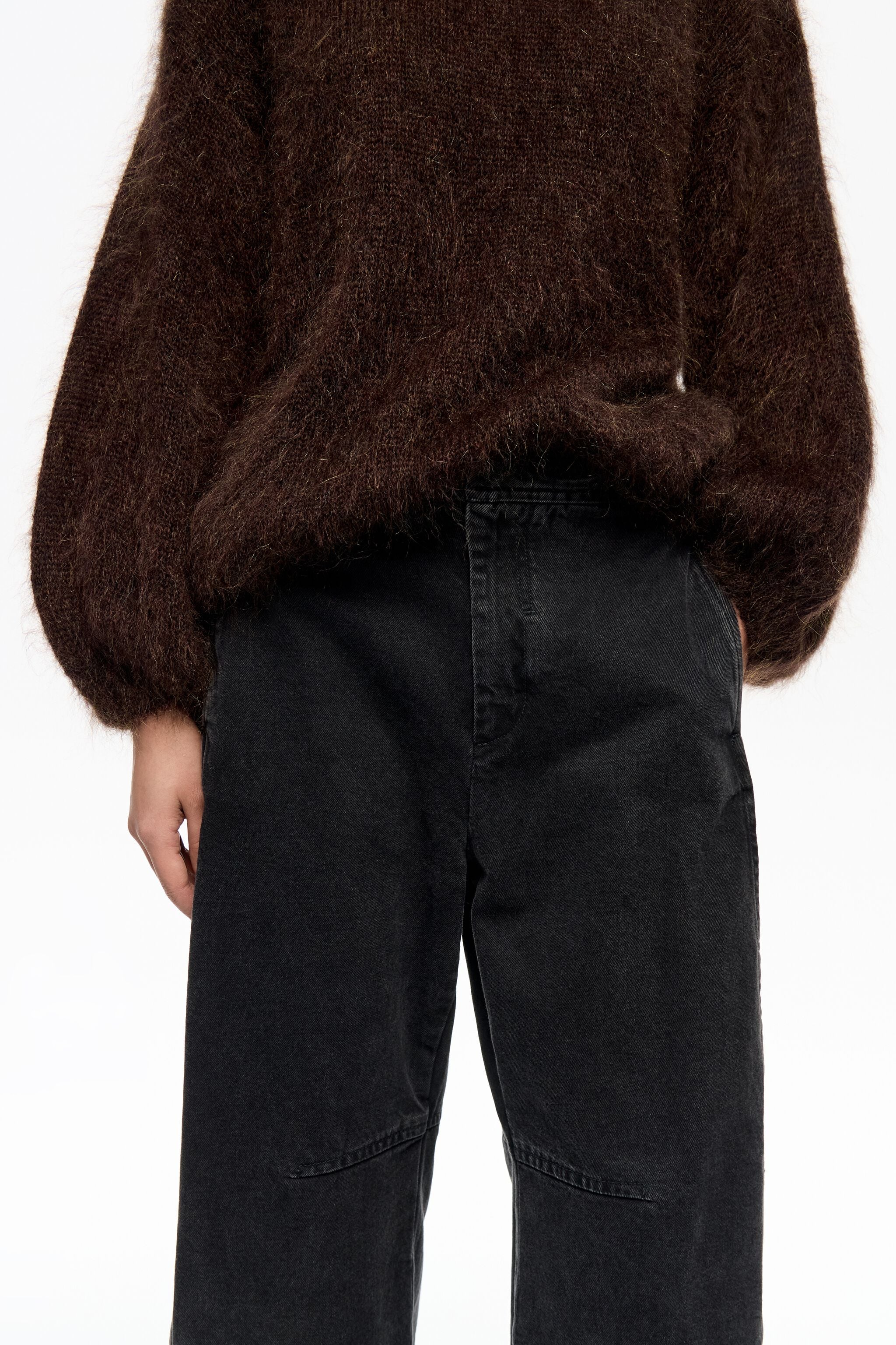 BARREL - Jeans pretos lavados