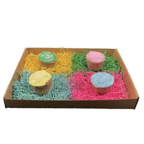 Cupcakes com sabor de maçã rosa para cães