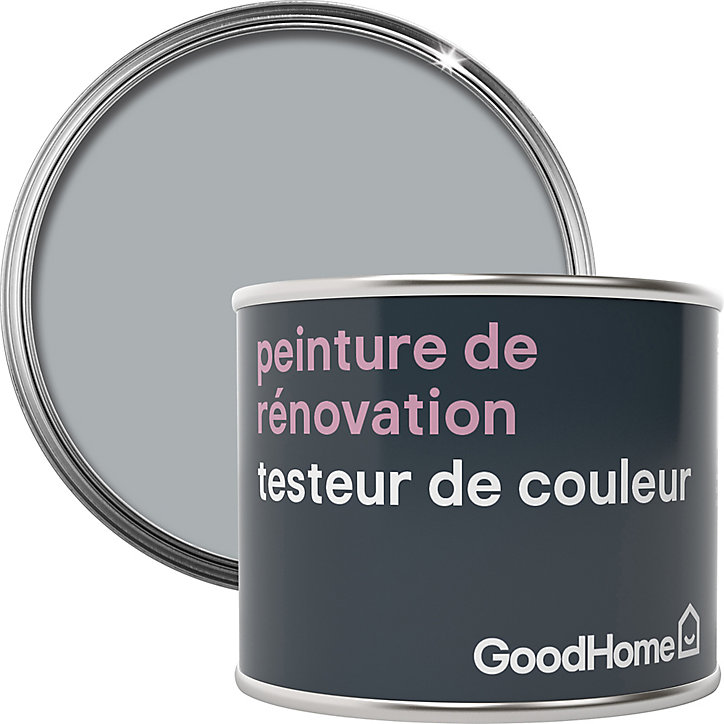 Testeur peinture de rénovation GoodHome gris Bronx mat 70ml