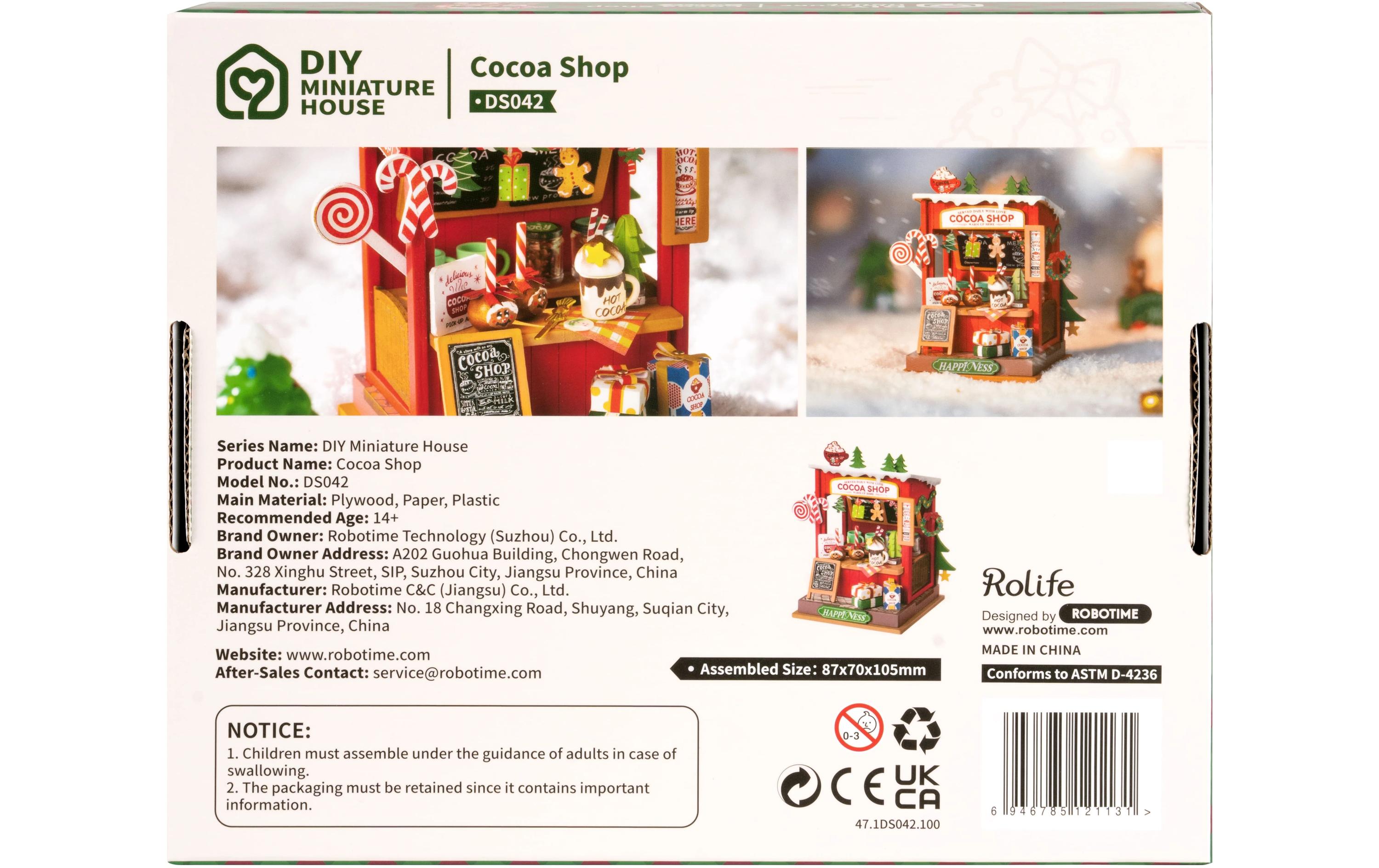 Bausatz Cocoa Shop3D-Puzzle aus lasergeschnittenen Holzteilen