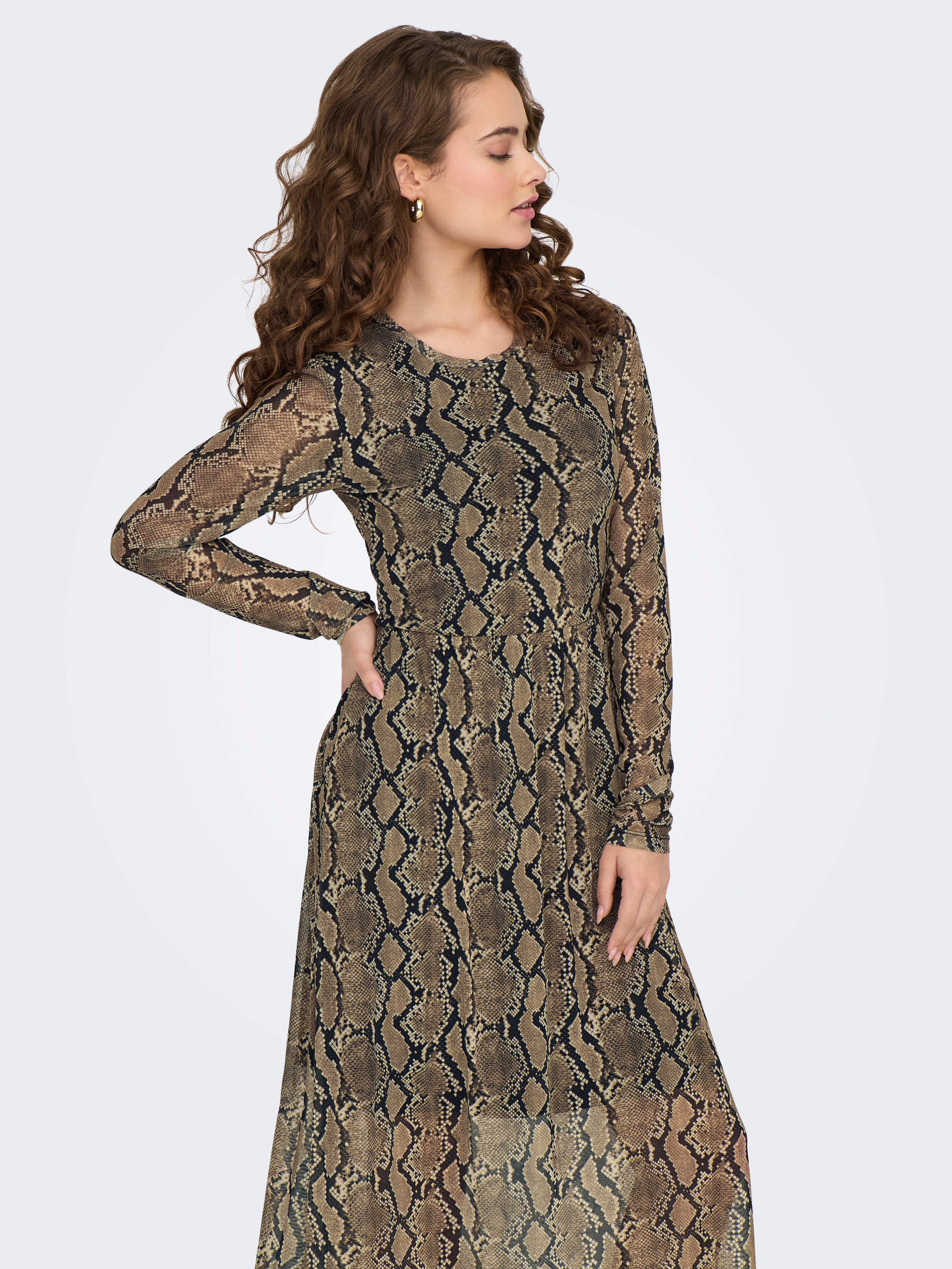 JDYANIMA Langes Kleid Sepia Tint