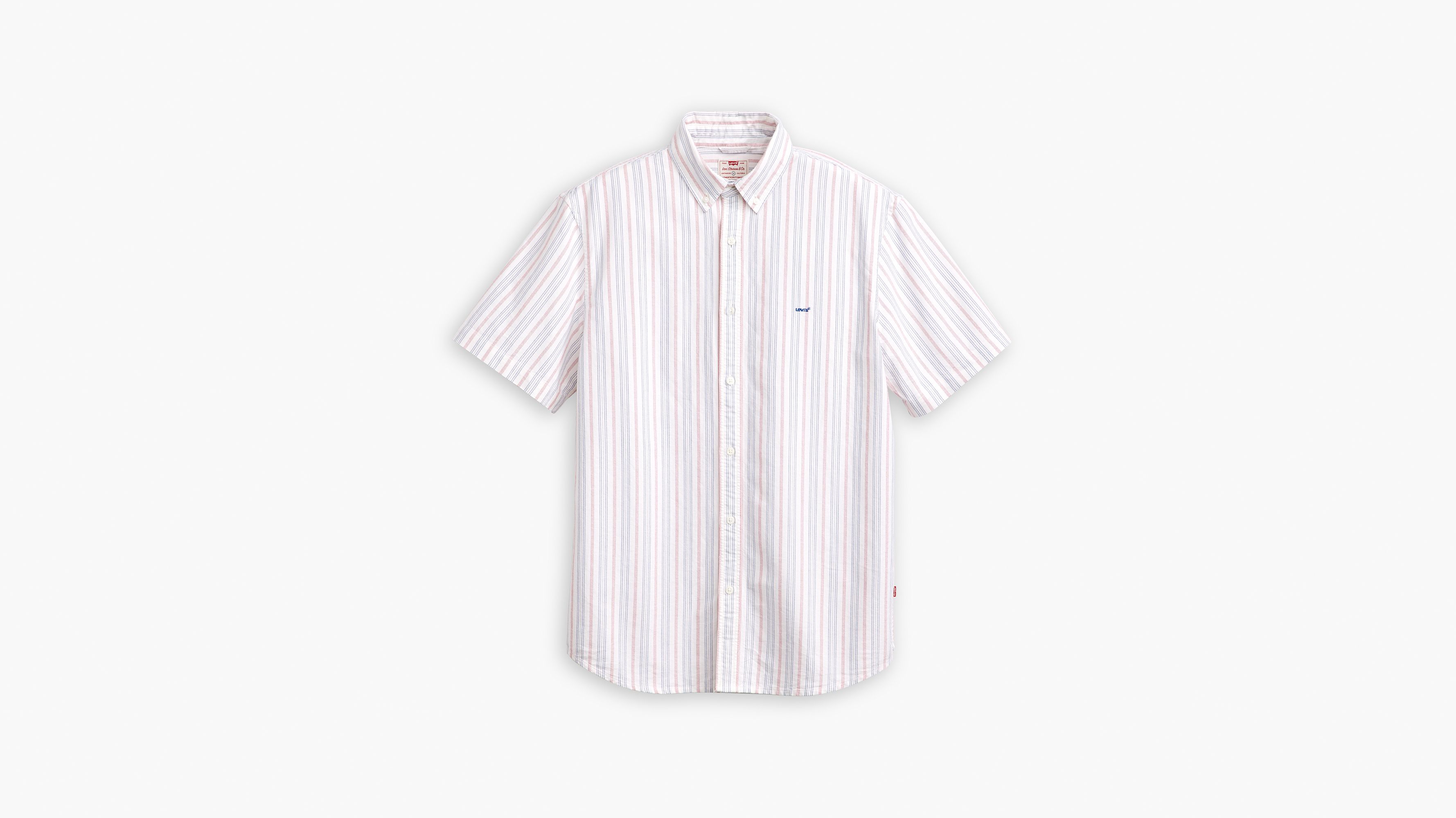 Sweat-shirt manche courte Authentic - Cupertino Stripe Bright White - Bleu
