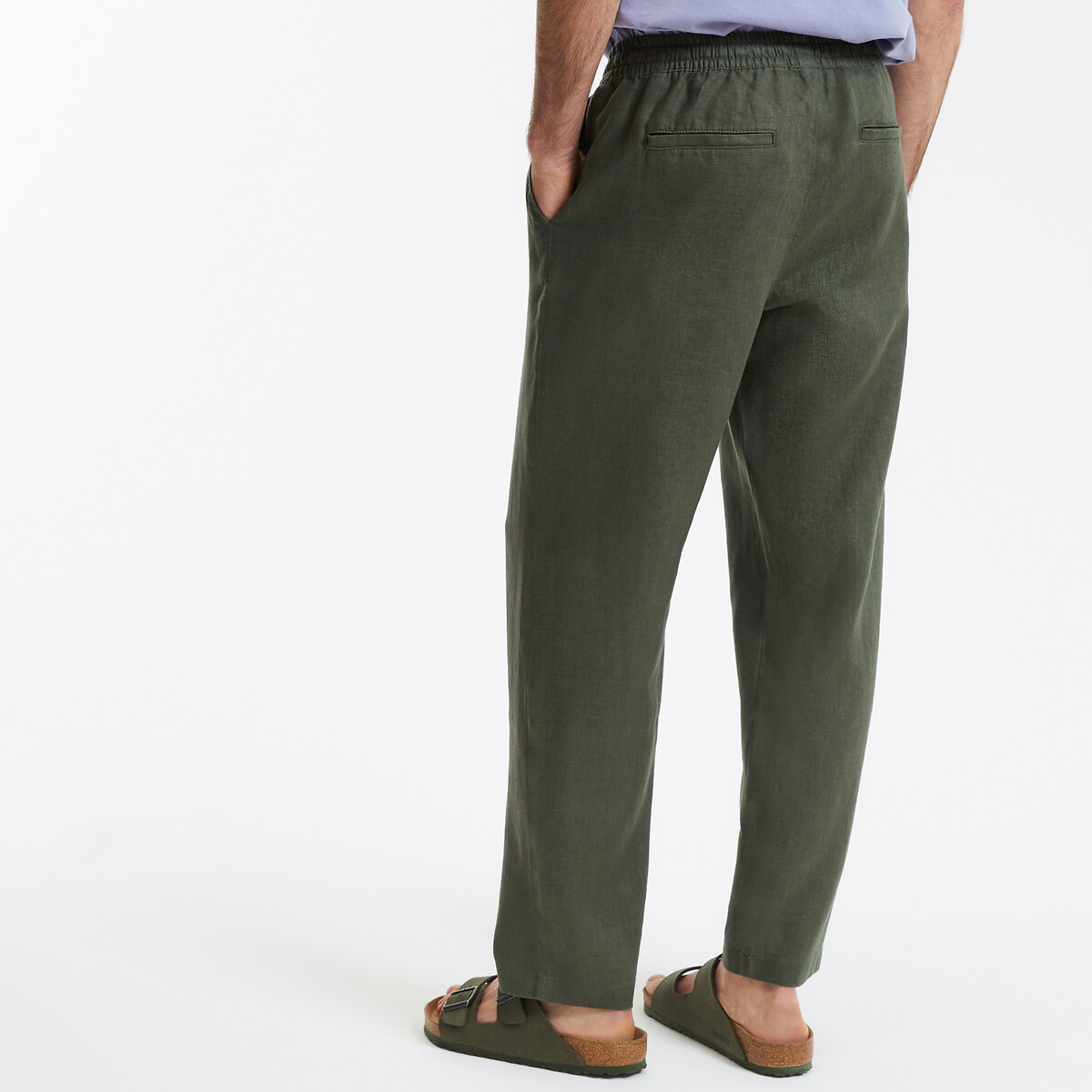 COLEÇÃO LA REDOUTE<br>Calças de linho de corte reto