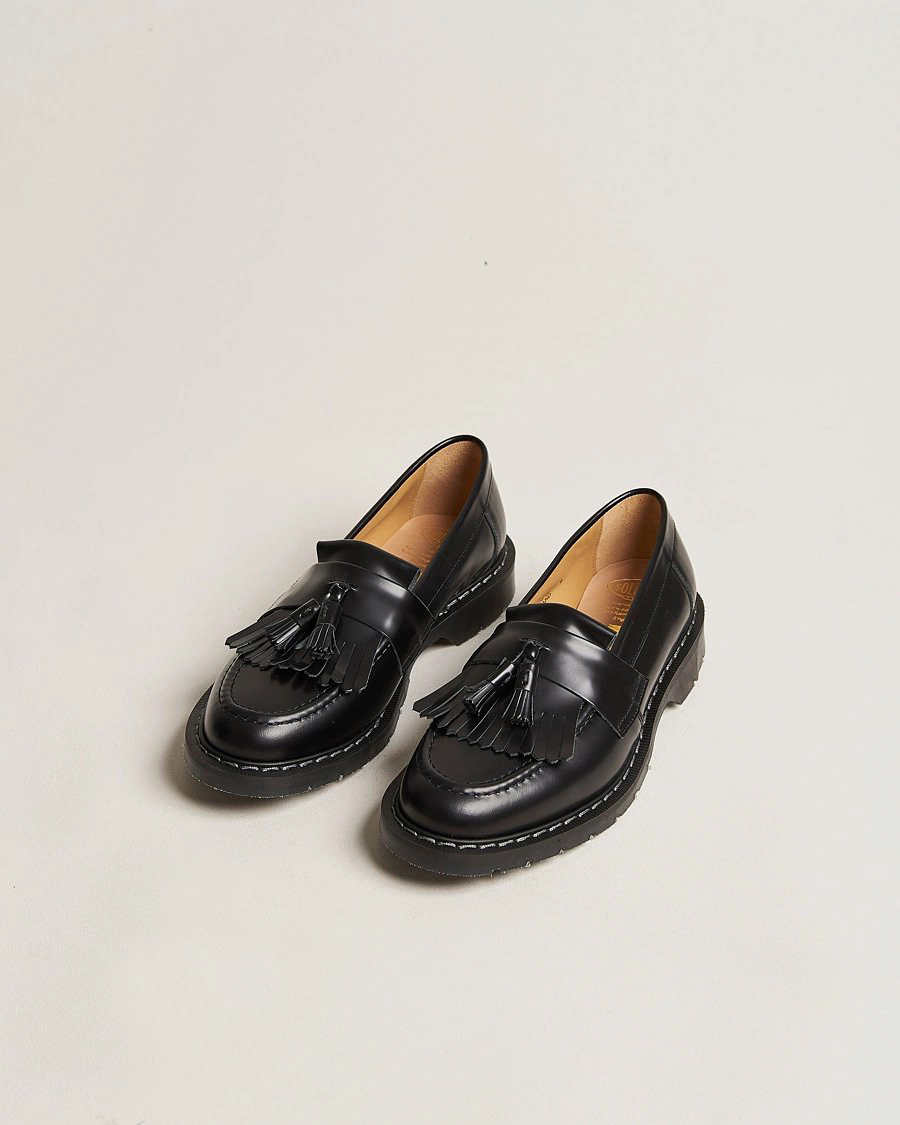 Solovair Tassel Loafer Black Shine
