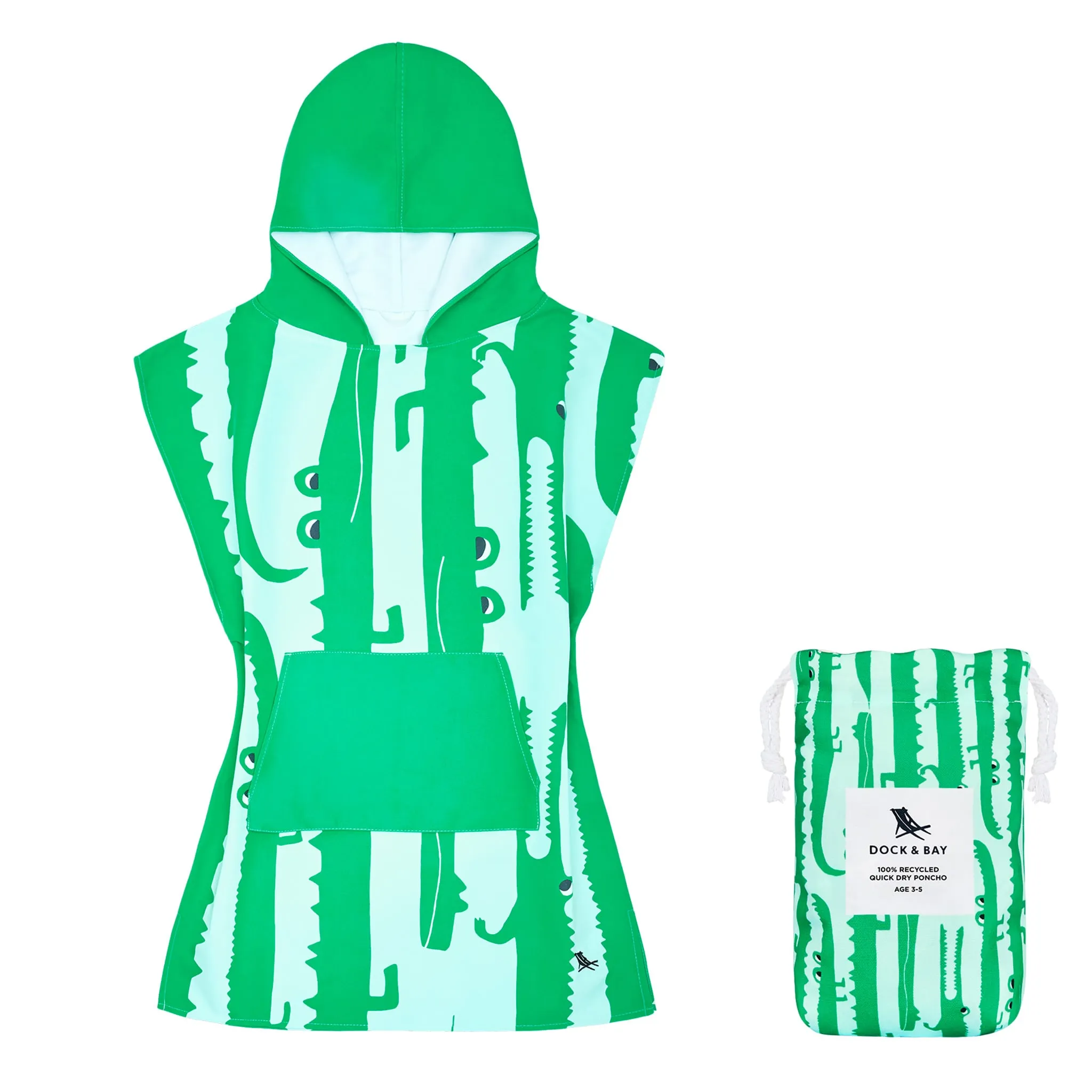 Dock & Bay Poncho 3-5ans - Alligator