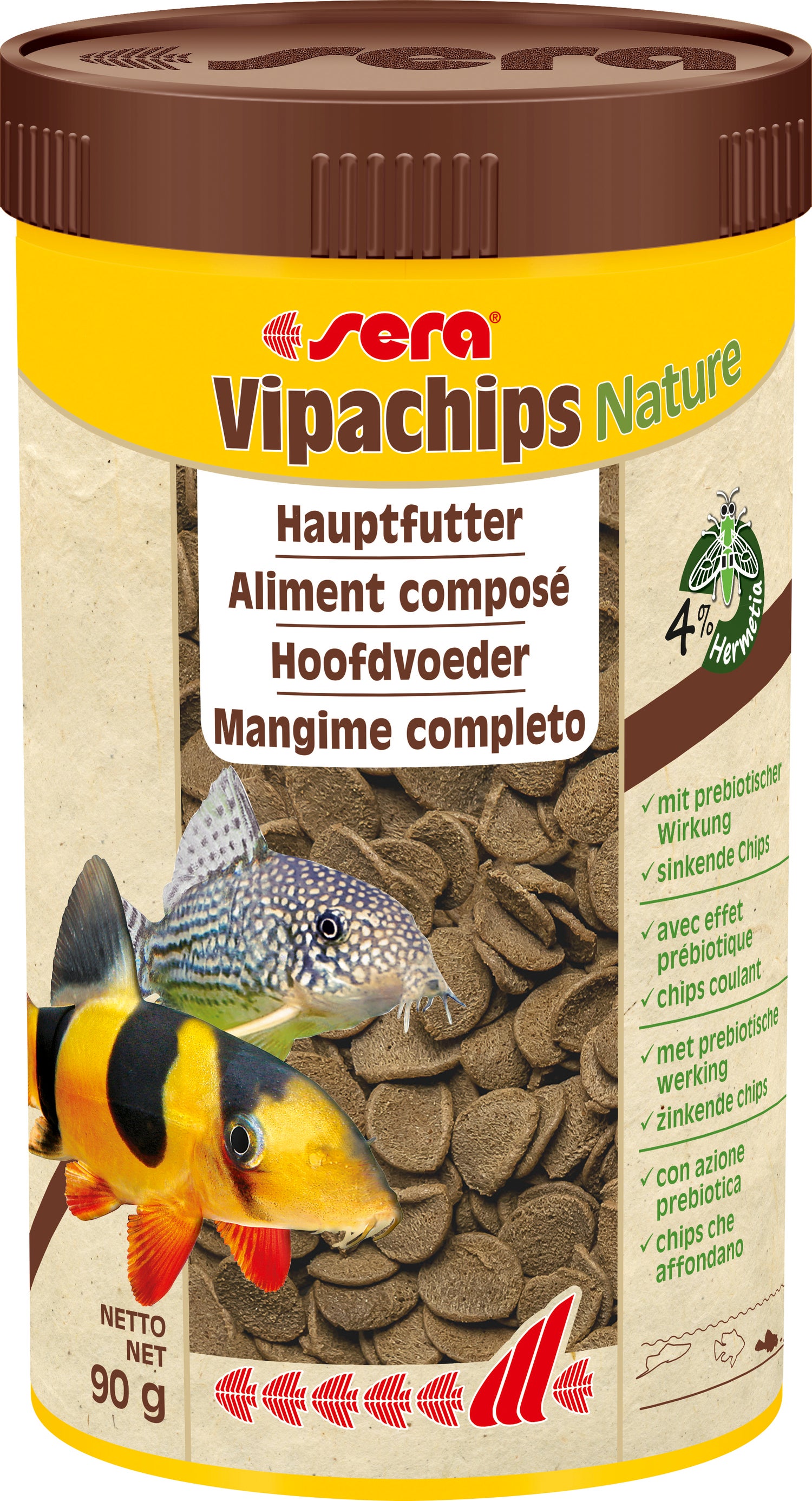 Sera visvoer Vipachips Nature 250 ml