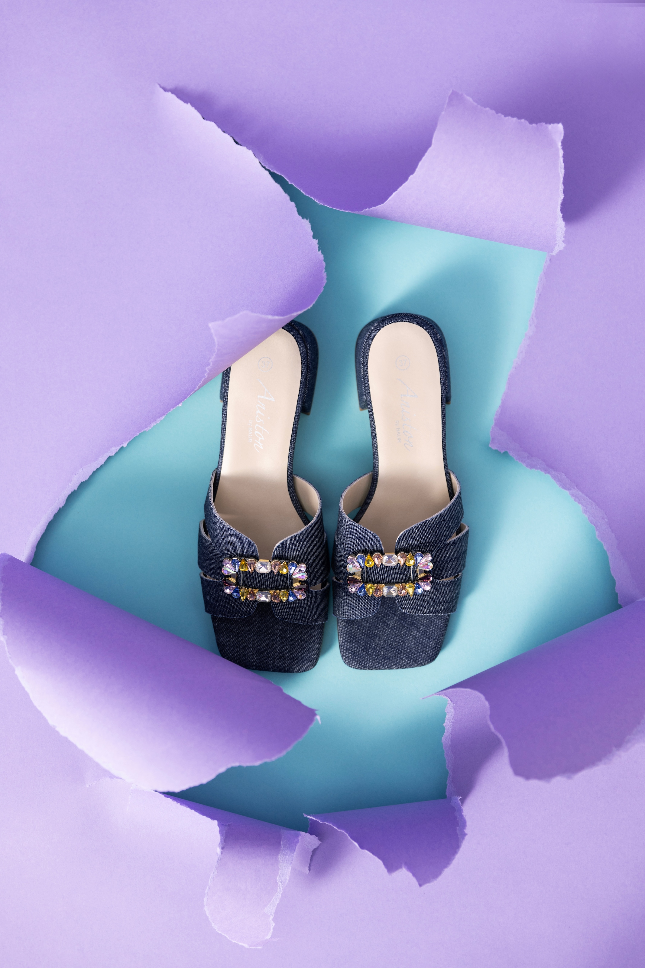 Aniston SHOES Pantolette  , Sommerschuh, Festtagsschuh, Blockabsatz - NEUE KOLLEKTION