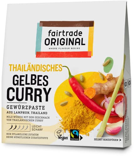 Fairtrade Original Thai Gelbe Currypaste Leicht Scharf
