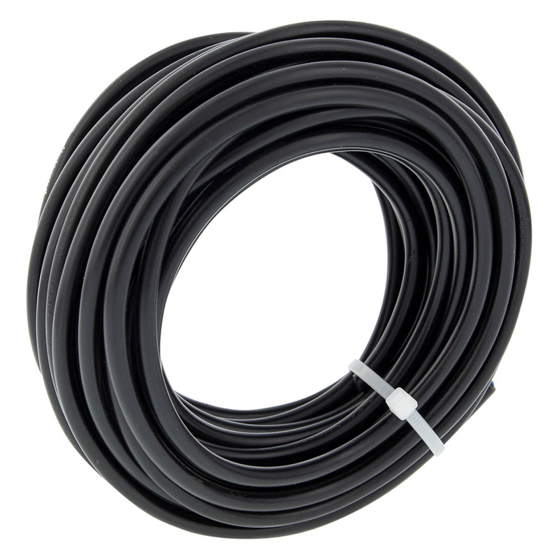 Huishoudkabel rond H03VV-F 10m 2x0,75mm² zwart
