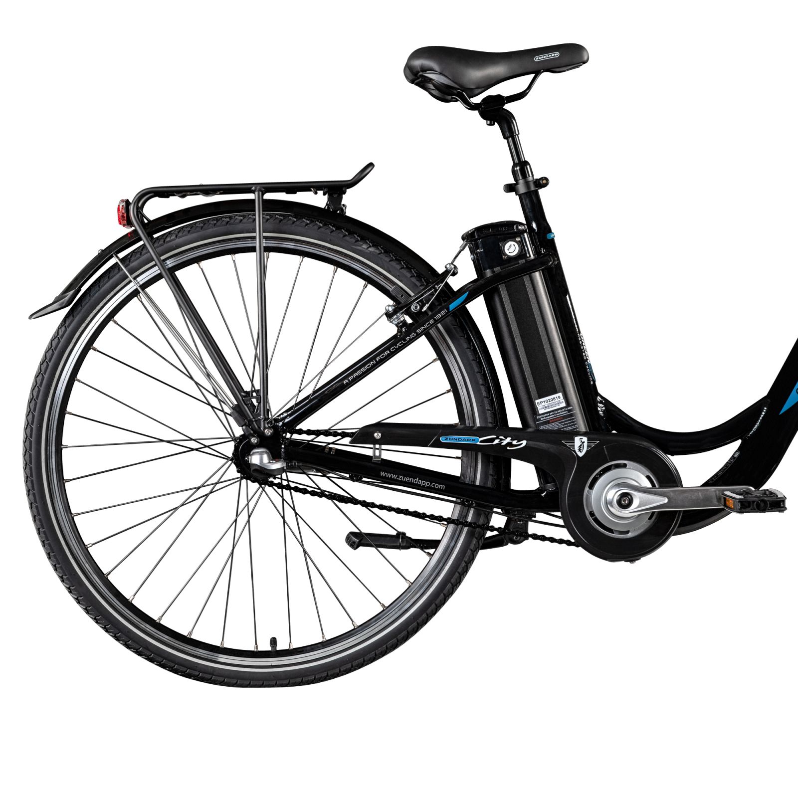 Zündapp GREEN 2.7 E-Citybike Unisex 28'' - schwarz-blau - 48 cm Rahmengröße