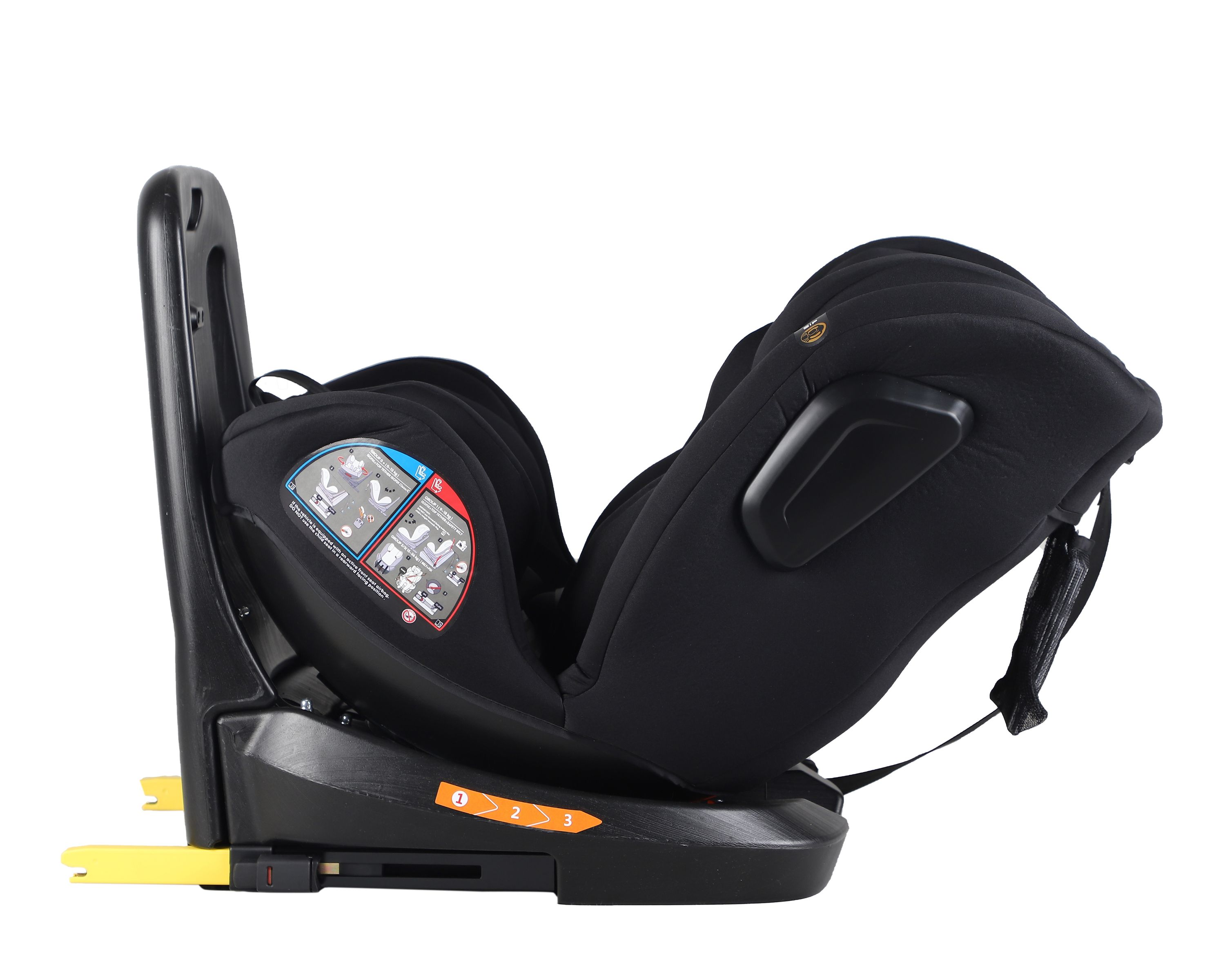 Kindersitz Auto 360° drehbar schwarz