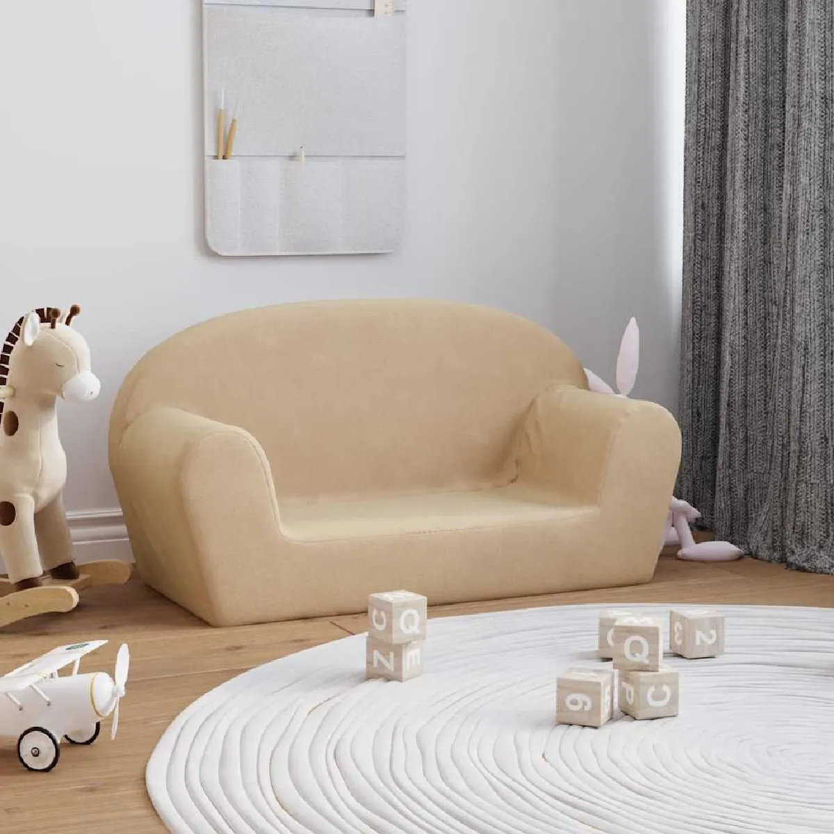 vidaXL Canapé Enfants - Crème