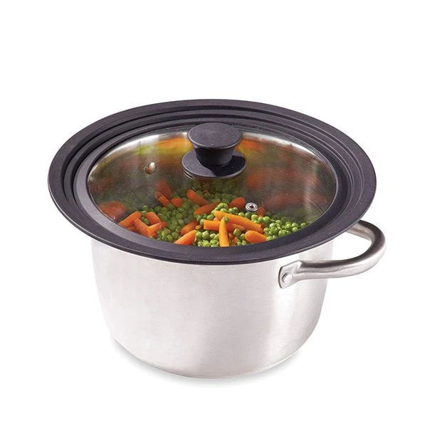 Set 2 poêles Excell'Inox et couvercle multi-diamètres Mathon
