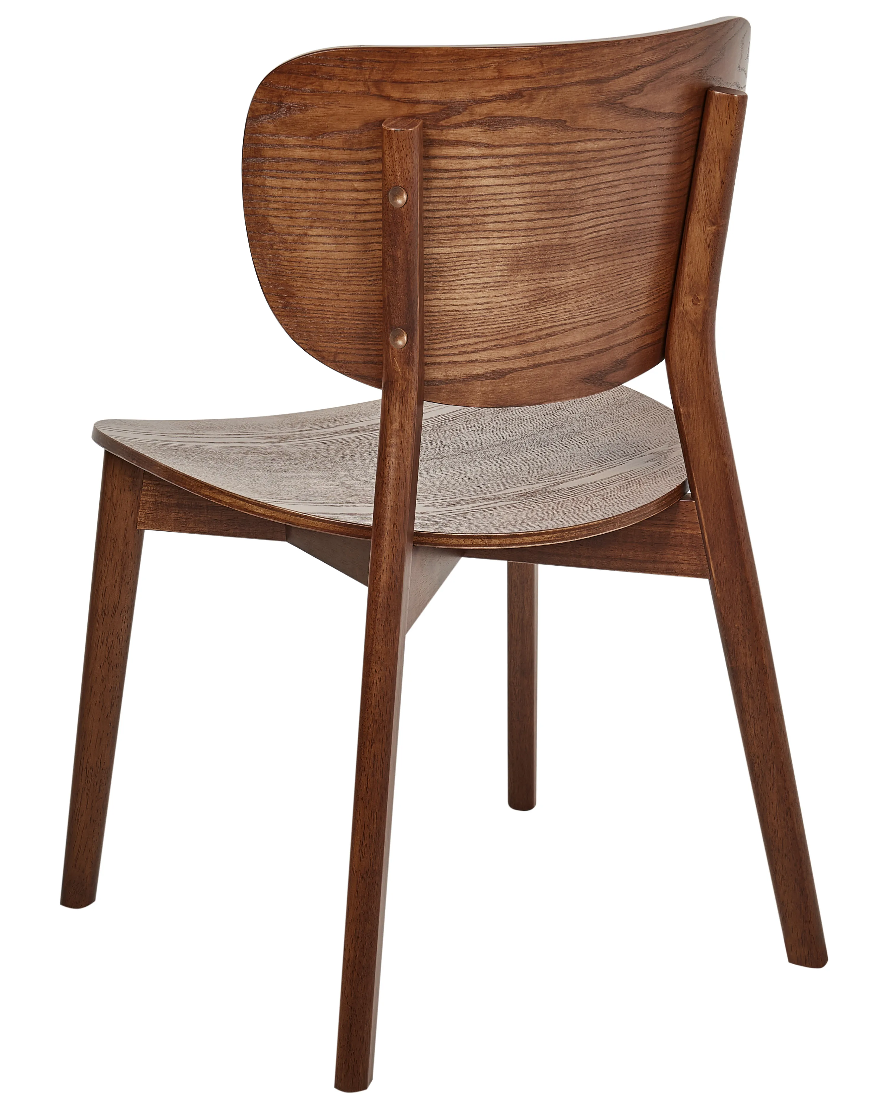 Set van 2 eetkamerstoelen OVERLY Hout Bruin