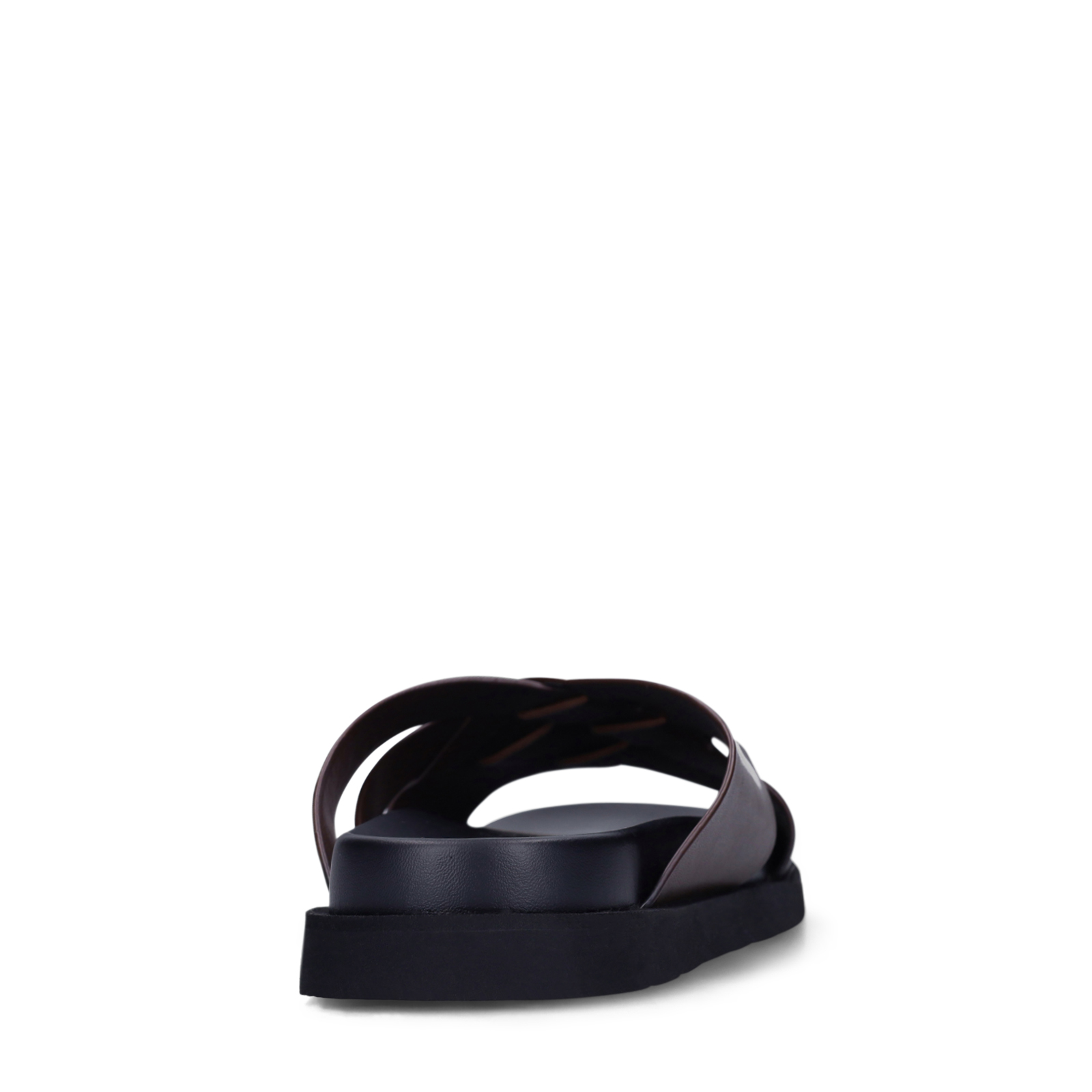 Bruine leren slippers