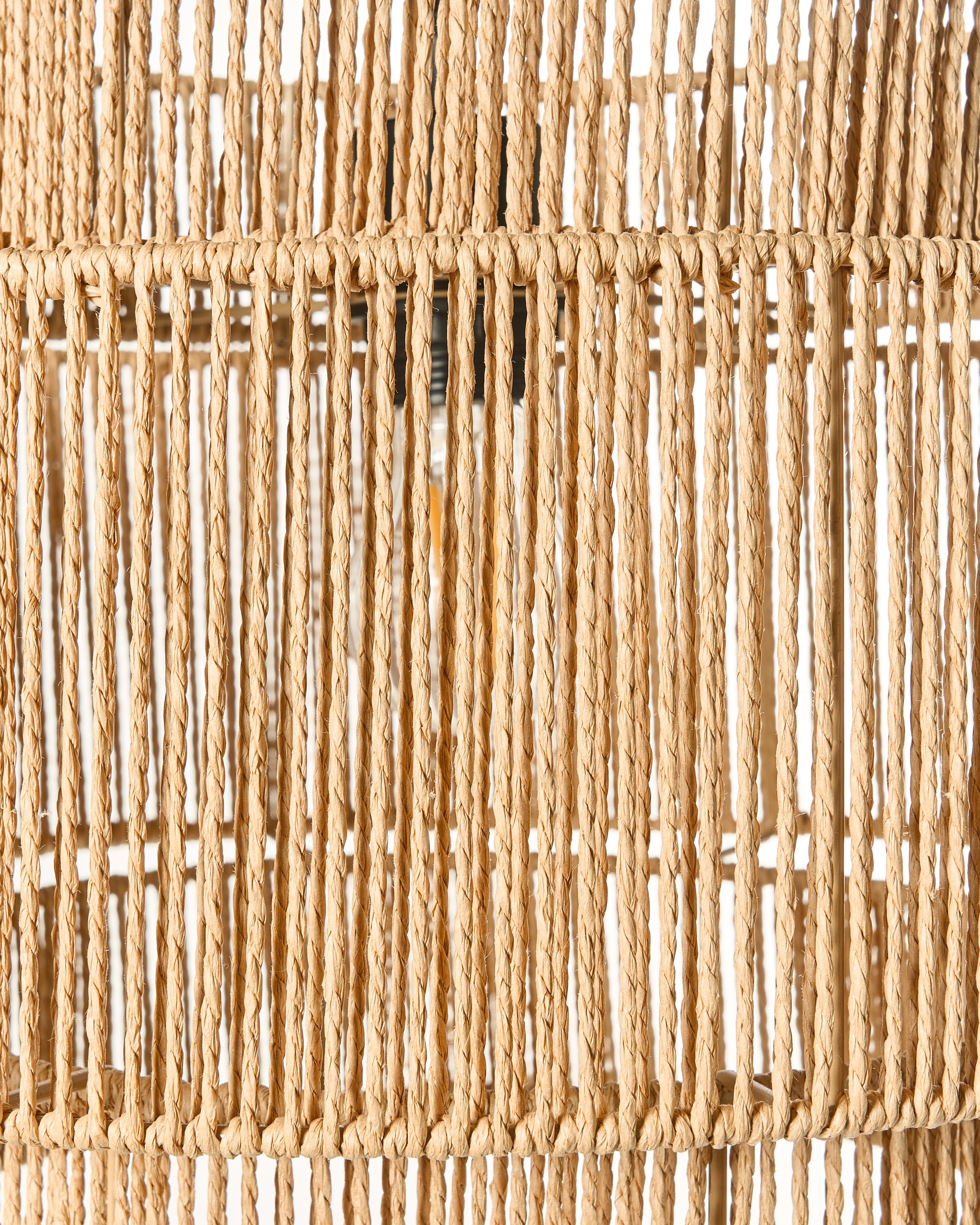 Hanglamp WOKIRO Papierkoord Natuurlijk