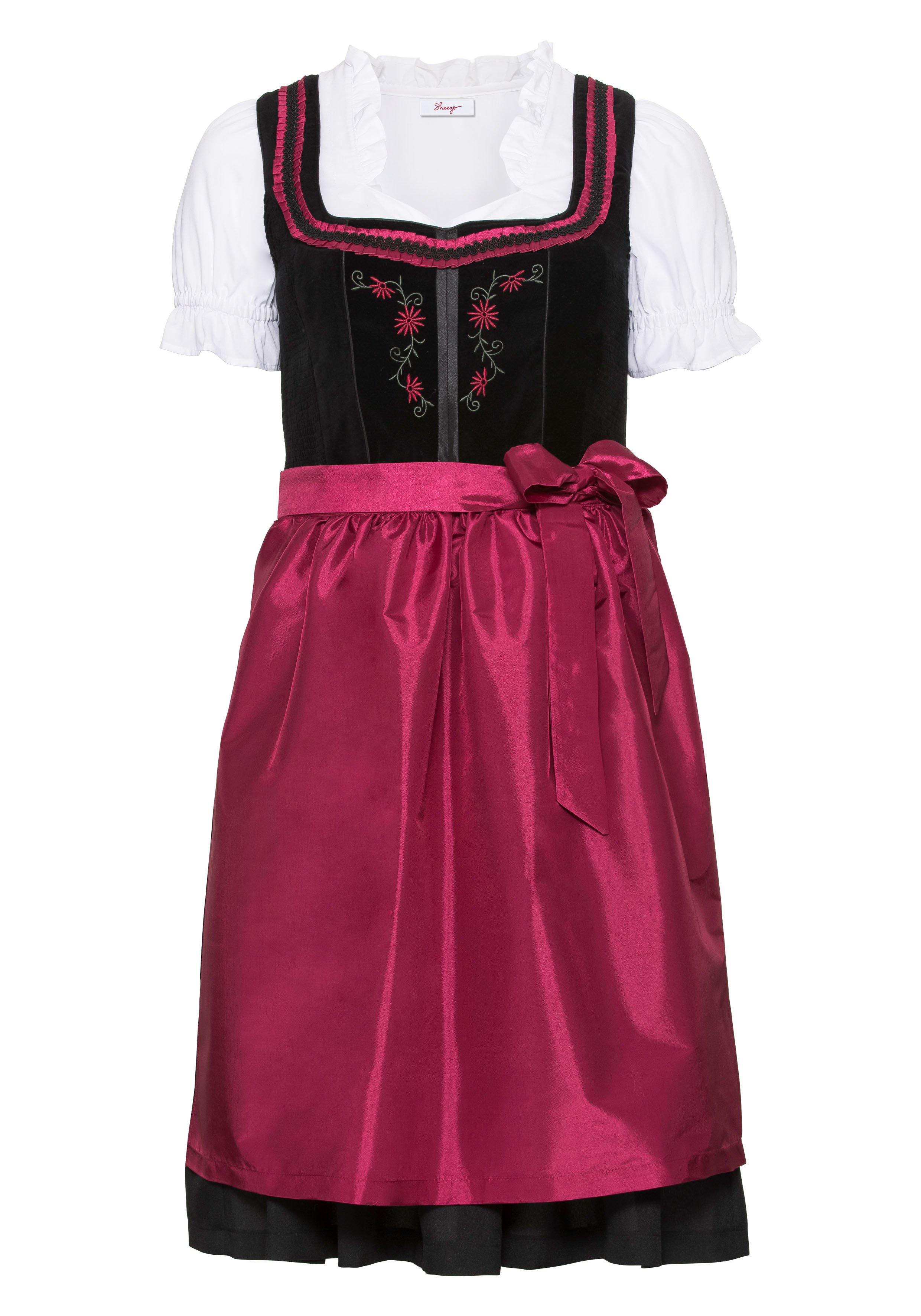 Dirndl mit Schürze und Bluse 3tlg.