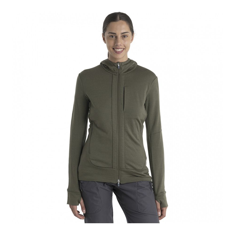 Icebreaker QUANTUM III - Sweat Femme loden