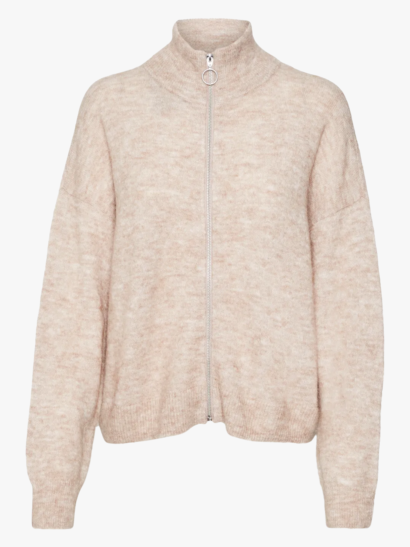 Palma Long Sleeve Highneck Zip Cardigan